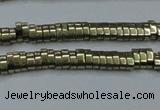 CHE930 15.5 inches 1*2*3mm oval plated hematite beads wholesale