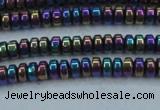 CHE963 15.5 inches 1.5*3mm rondelle plated hematite beads wholesale