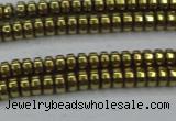 CHE964 15.5 inches 1.5*3mm rondelle plated hematite beads wholesale