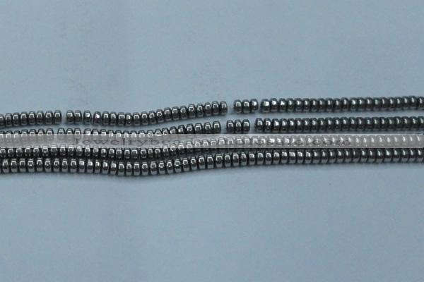 CHE967 15.5 inches 2*4mm rondelle plated hematite beads wholesale