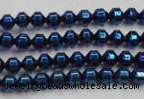 CHE977 15.5 inches 4*4mm plated hematite beads wholesale