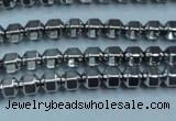 CHE981 15.5 inches 4*4mm plated hematite beads wholesale