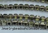 CHE982 15.5 inches 4*4mm plated hematite beads wholesale