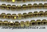 CHE983 15.5 inches 4*4mm plated hematite beads wholesale