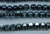 CHE986 15.5 inches 4*4mm plated hematite beads wholesale