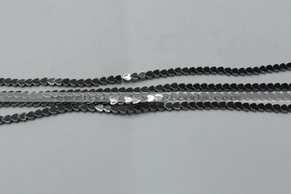 CHE990 15.5 inches 4*4mm heart hematite beads wholesale