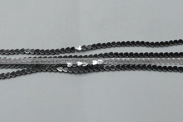 CHE998 15.5 inches 6*6mm heart hematite beads wholesale