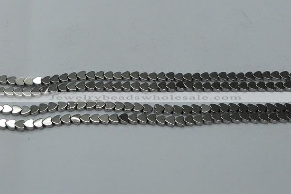 CHE999 15.5 inches 6*6mm heart plated hematite beads wholesale