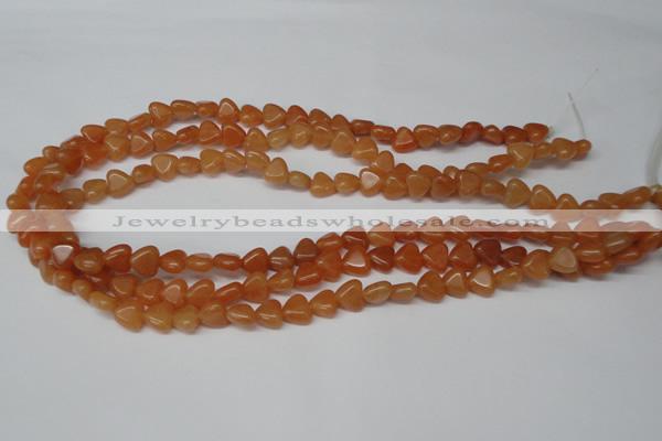 CHG02 15.5 inches 8*8mm heart red aventurine beads wholesale