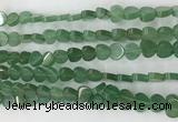 CHG124 15.5 inches 8mm flat heart green aventurine beads wholesale