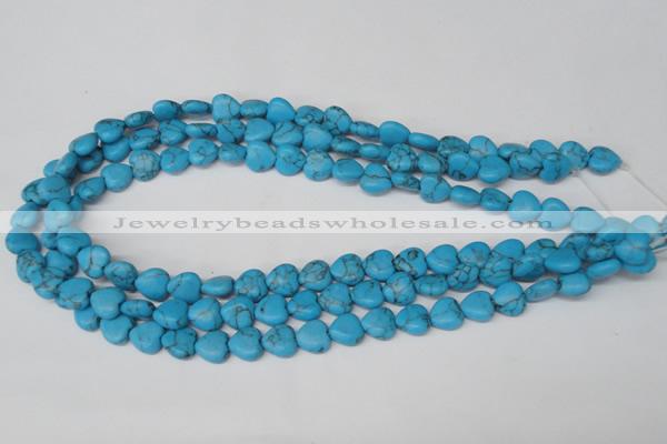 CHG15 15.5 inches 10*10mm heart turquoise gemstone beads wholesale