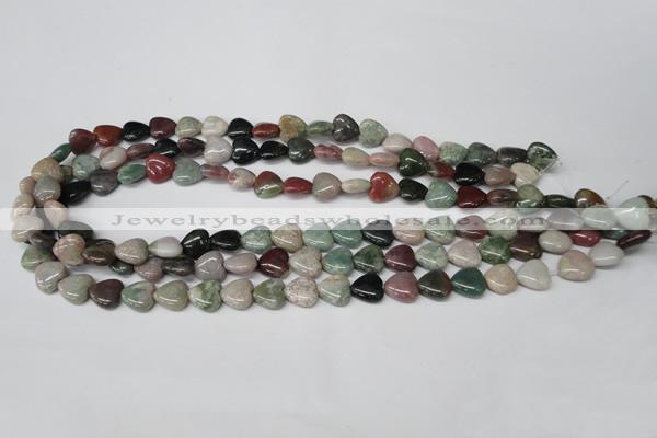 CHG17 15.5 inches 10*10mm heart Indian agate gemstone beads wholesale