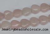 CHG25 15.5 inches 10*10mm heart rose quartz beads wholesale