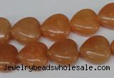 CHG47 15.5 inches 14*14mm heart red aventurine beads wholesale