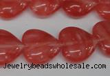 CHG74 15.5 inches 18*18mm heart cherry quartz beads wholesale