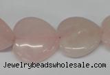 CHG80 15.5 inches 20*20mm heart rose quartz beads wholesale