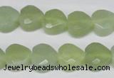 CHG93 15.5 inches 12*12mm faceted heart New jade beads wholesale