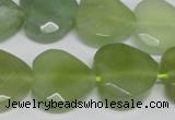 CHG96 15.5 inches 18*18mm faceted heart New jade beads wholesale