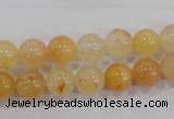 CHJ03 15.5 inches 8mm round honey jade stone beads wholesale