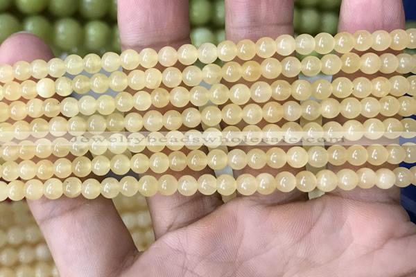 CHJ10 15.5 inches 4mm round honey jade beads wholesale