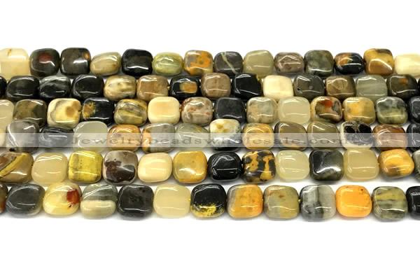 CHJ115 15 inches 8mm square honeybee jasper beads