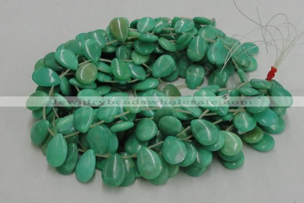 CHM10 16 inches 18*25mm flat teardrop green hemimorphite beads wholesale