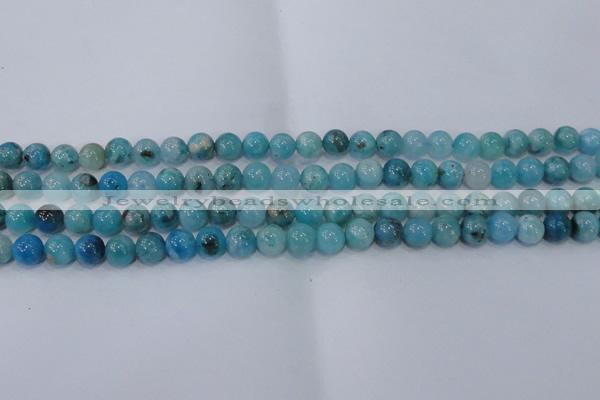 CHM202 15.5 inches 8mm round blue hemimorphite beads wholesale