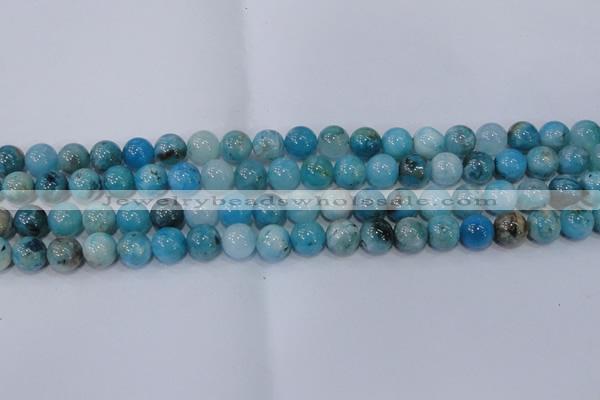 CHM203 15.5 inches 10mm round blue hemimorphite beads wholesale