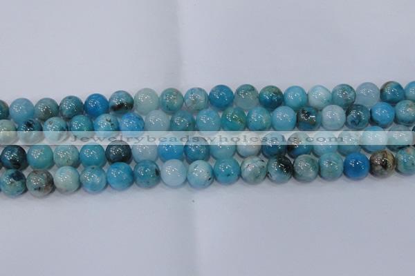 CHM204 15.5 inches 12mm round blue hemimorphite beads wholesale