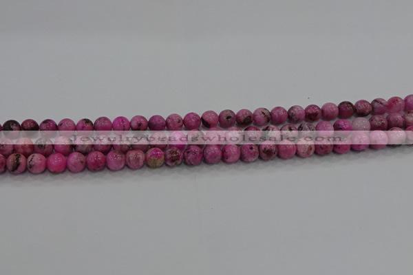 CHM220 15.5 inches 4mm round dyed hemimorphite beads wholesale