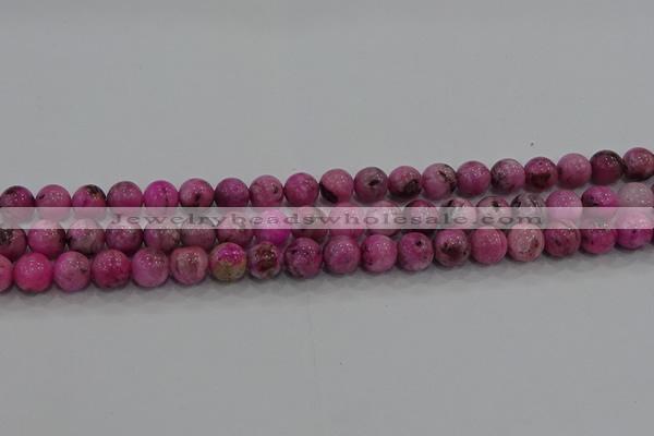 CHM222 15.5 inches 8mm round dyed hemimorphite beads wholesale