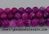 CHM228 15.5 inches 4mm round dyed hemimorphite beads wholesale