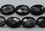 CHS07 15.5 inches 13*18mm faceted oval natural hypersthene gemstone beads