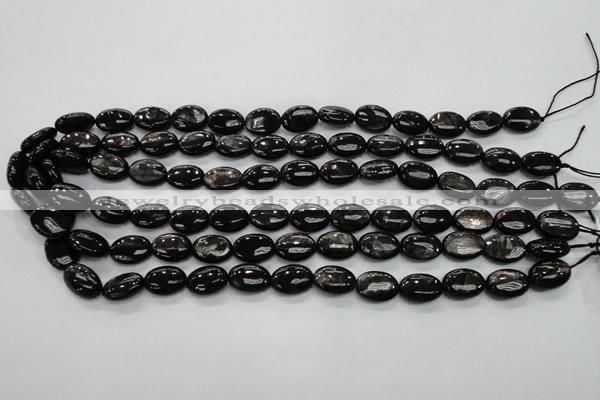 CHS71 15.5 inches 10*14mm oval natural hypersthene beads