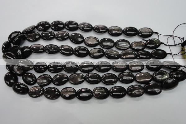 CHS73 15.5 inches 13*18mm oval natural hypersthene beads