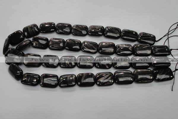 CHS92 15.5 inches 15*20mm rectangle natural hypersthene beads