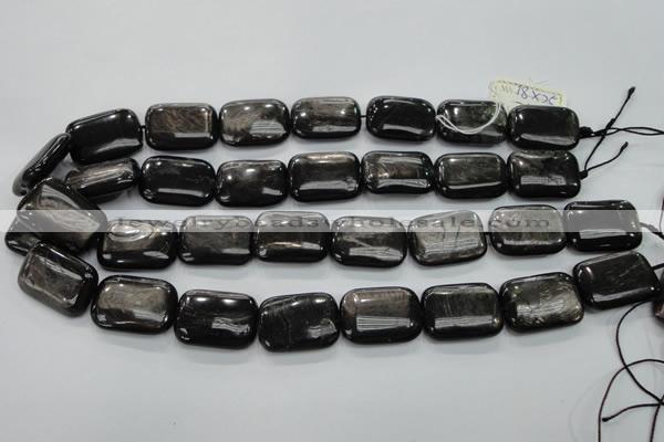 CHS93 15.5 inches 18*25mm rectangle natural hypersthene beads