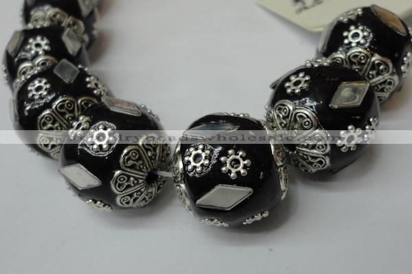 CIB102 17mm round fashion Indonesia jewelry beads wholesale