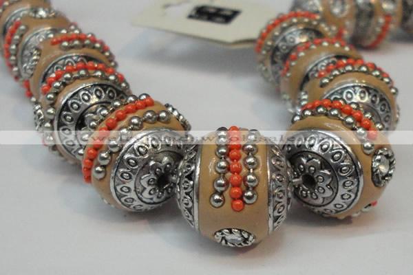 CIB112 18mm round fashion Indonesia jewelry beads wholesale