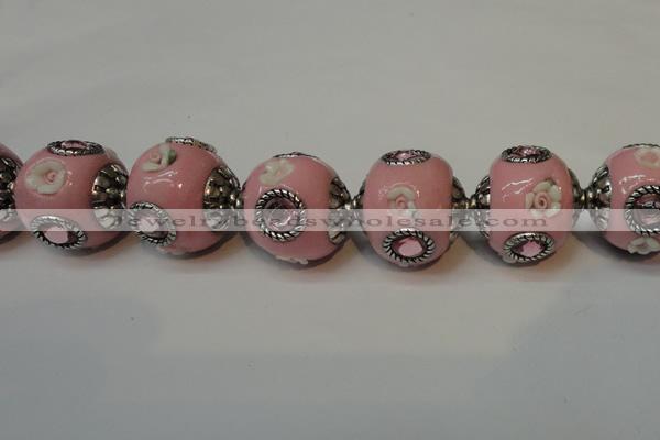 CIB120 19mm round fashion Indonesia jewelry beads wholesale