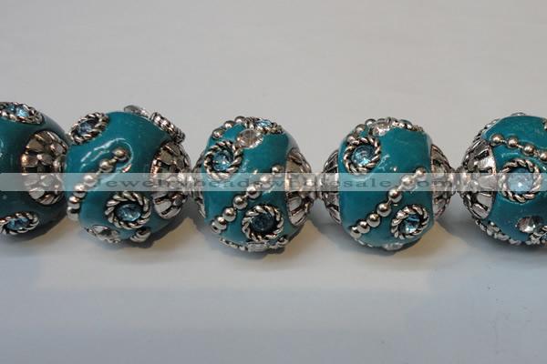 CIB122 19mm round fashion Indonesia jewelry beads wholesale