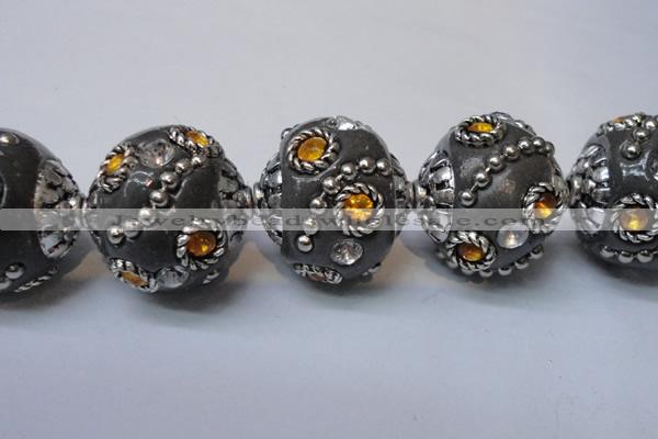 CIB124 19mm round fashion Indonesia jewelry beads wholesale