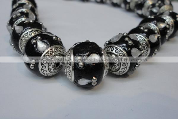 CIB144 18mm round fashion Indonesia jewelry beads wholesale