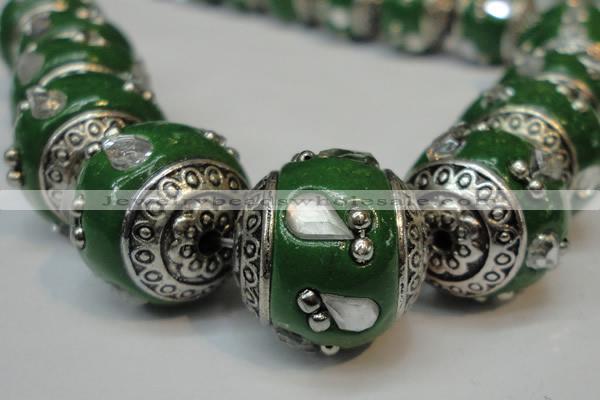 CIB145 18mm round fashion Indonesia jewelry beads wholesale