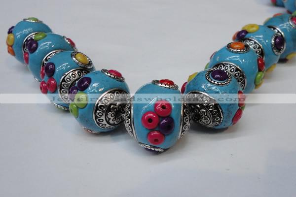 CIB152 21mm round fashion Indonesia jewelry beads wholesale