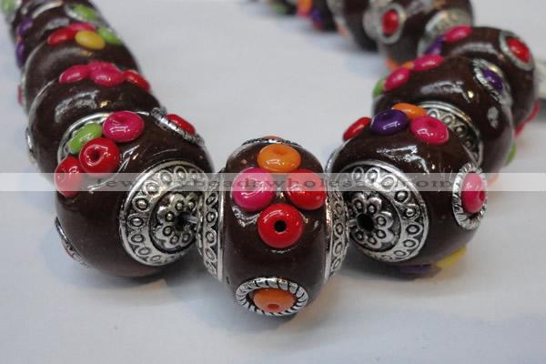 CIB153 21mm round fashion Indonesia jewelry beads wholesale