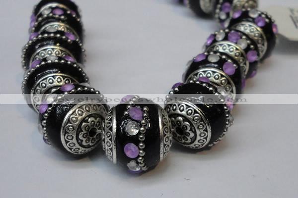 CIB171 19mm round fashion Indonesia jewelry beads wholesale