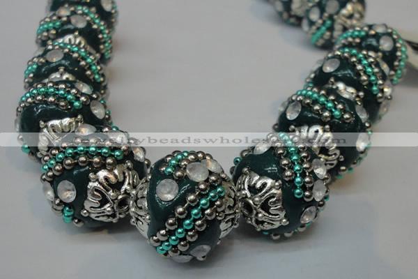 CIB183 18mm round fashion Indonesia jewelry beads wholesale