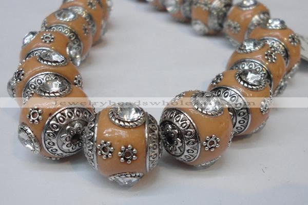 CIB191 19mm round fashion Indonesia jewelry beads wholesale