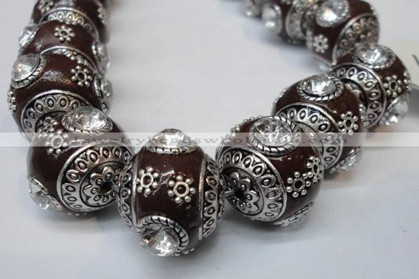 CIB194 19mm round fashion Indonesia jewelry beads wholesale